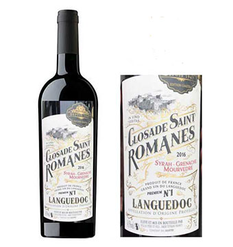 Closade Saint Romanes Languedoc 14,5%vol/Rượu vang Pháp nhập khấu